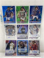 9x High End Autographed soccer cards