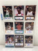 9x High End Autographed Basketball cards
