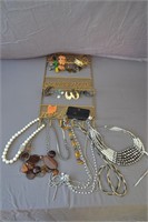 145: Rack with assorted Costume jewelry