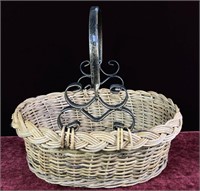 Metal Handled Woven Basket
