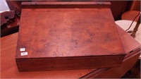 Vintage wooden display box marked "The