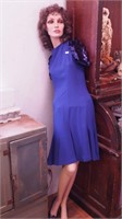 70" high mannequin with purple dress and