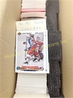 LARGE LOT HOCKEY CARDS IN BOX