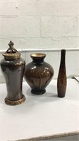 3 Glass Vases M14C