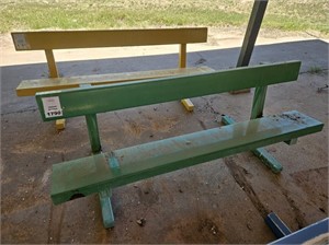 6ft Metal Green Bench