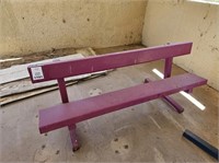 6ft Metal Purple Bench