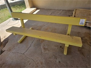 6ft Metal Yellow Bench