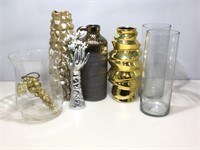 Assorted large vases and more.