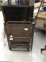 Brown folding chair