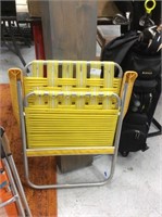 Yellow folding chair