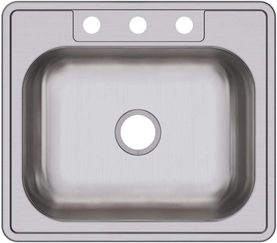 Elkay D125223 Sink, 25x22, 3 Faucet Holes
