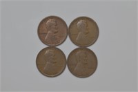 4 - 1909 Lincoln Cents (2 VDB and 2 Plain)