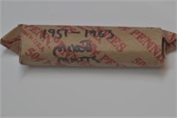 Roll of Wheat and Memorial Pennies 1951-1963