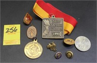 Various Collector Pins and Medals
