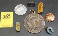 Various Collector Pins and Medals