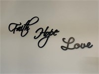 Three-Piece Faith Hope Love Inspirational Wall