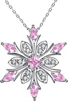 Stunning .94ct White & Pink Topaz Necklace