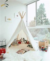 TEEPEE NATURAL CANVAS TENT PLAY HOUSE