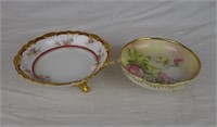 2 Footed Candy Dishes Royal Rudolstadt France Limo