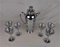 Cromwell Silver Co Cocktail Server & Stemware