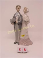 LLADRO BRIDE & GROOM CAKE TOPPER FIGURINE: