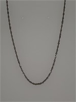 Twisted Singapore Silver Rope Necklace