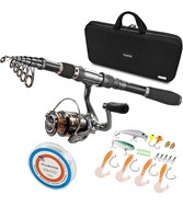 $50 PLUSINNO Telescopic Fishing Rod and Reel