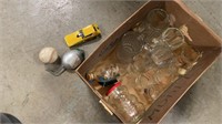 Glass Mugs, Glasses, Bear Jar, Ship-In-A-Bottle,