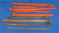 Lot of 9 New Leather Dog Collars
