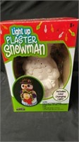 Light up plaster snowman