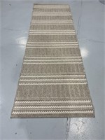 Aztec Style Rectangle Brown Runner Rug