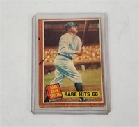 1962 Topps Babe Ruth Hits 60 Card #139
