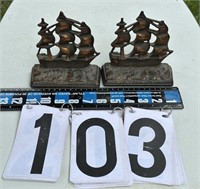 Ship Old Iron Sides’ Bookends