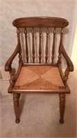 Vintage wooden Arm Chair with Jute Rope Seat