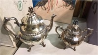 Silverplate teapot and matching silver plate