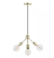 Globe Electric 3-Light Gold Chandelier with Matte