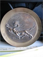 Heavy brass-Dragon plate