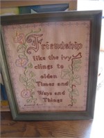 Framed Needlepoint picture