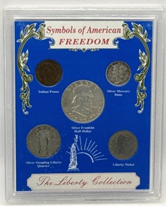 (Y) Silver Liberty Collection 1960 Franklin Half,