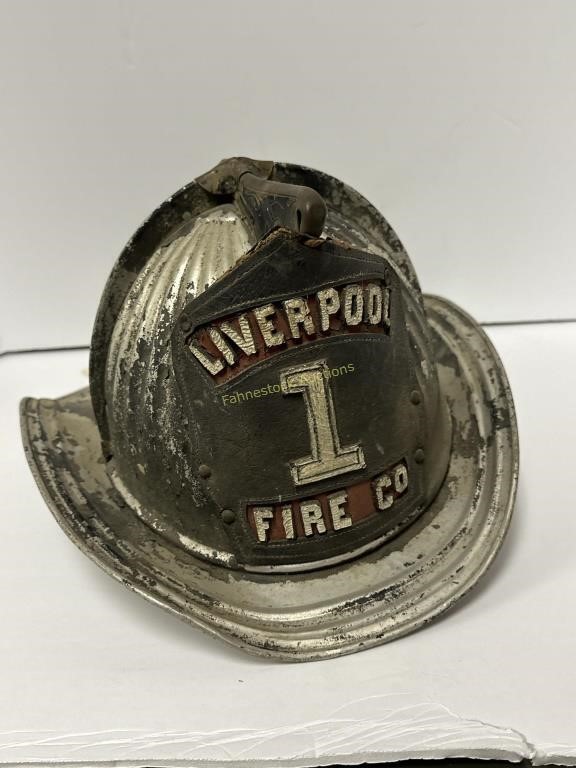 Liverpool No.1 Fire Co Fireman’s Helmet w/leather