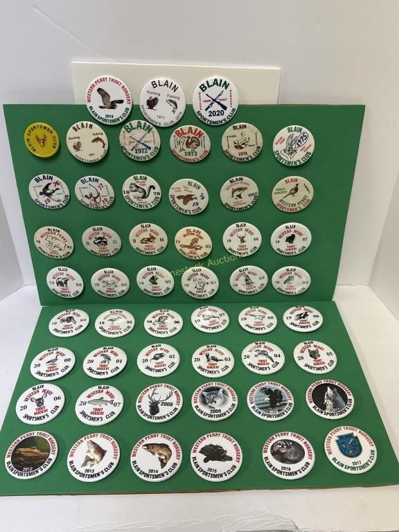 51-Blain Sportsmen's Club pins, 1971-2020