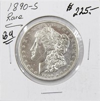1890-S BU Morgan Silver Dollar Coin Rare