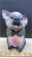 Unmarked Sinister Pig Coin Bank (9"H)