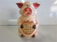 Piggy Cookie Jar 12in X 7in