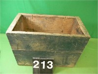 Wooden Box 13 3/4" T X 181/2" L 9 1/2" W