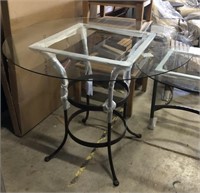47in Glass Top Bar Height Patio Table