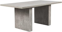 GIA 70-Inch Sled Dining Table  Cement Gray