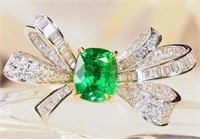 2.7ct Natural Emerald 18Kt Gold Ring
