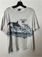 Vintage Killer Whale Dolphins Wrap Around Shirt