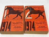 -2 vintage 1974 Keeneland fall sales catalogs